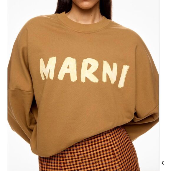 Marni Brown Logo Sweatshirt - Picture 5 of 11